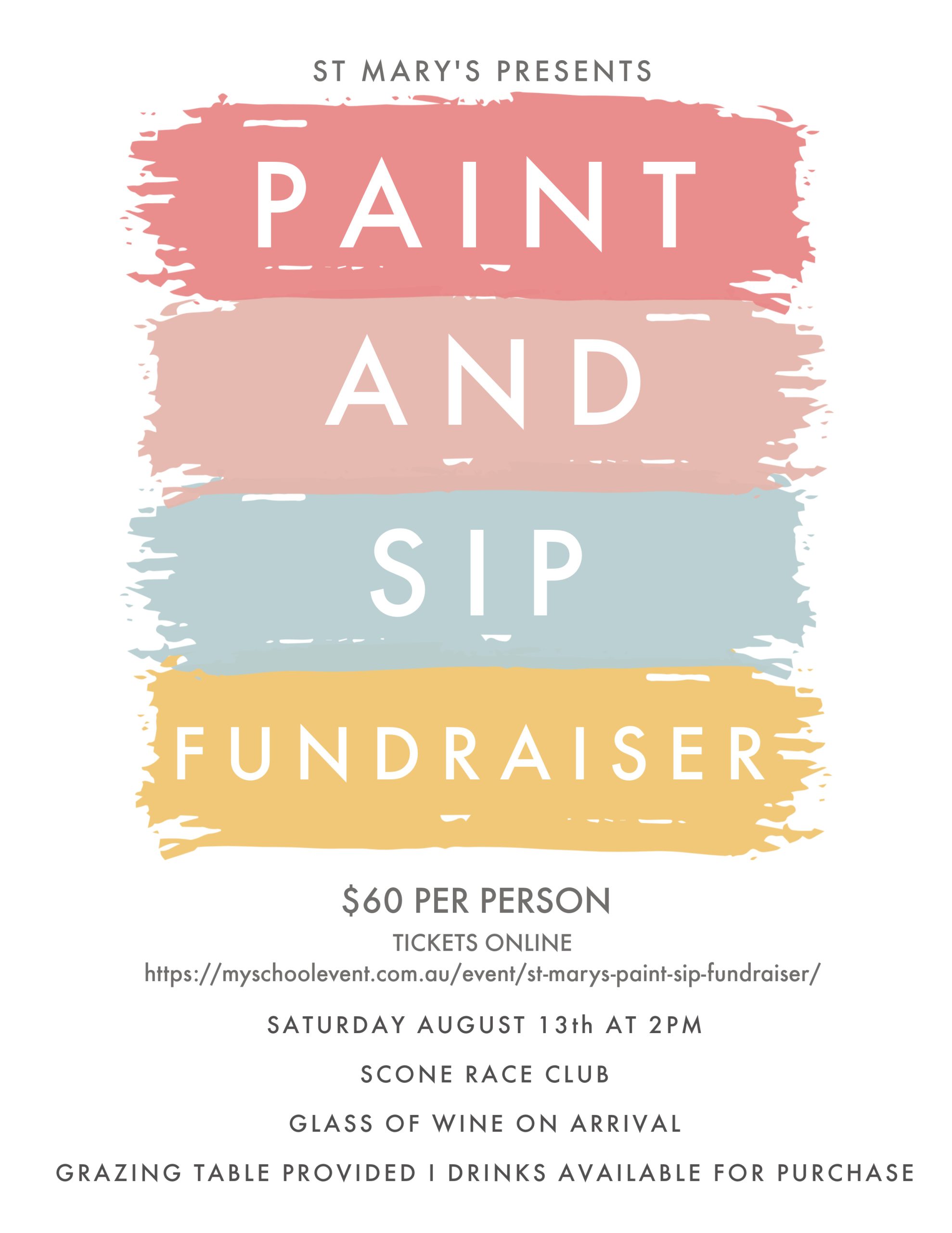 ST MARY’S PAINT & SIP FUNDRAISER – My School Event